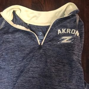 akron zips quarter zip pullover